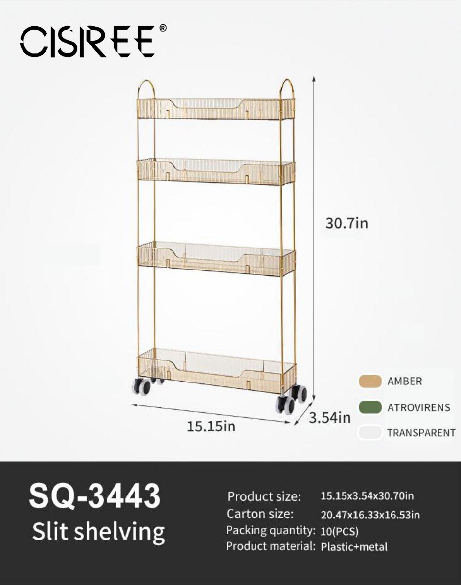 Narrow Shelf with Wheels