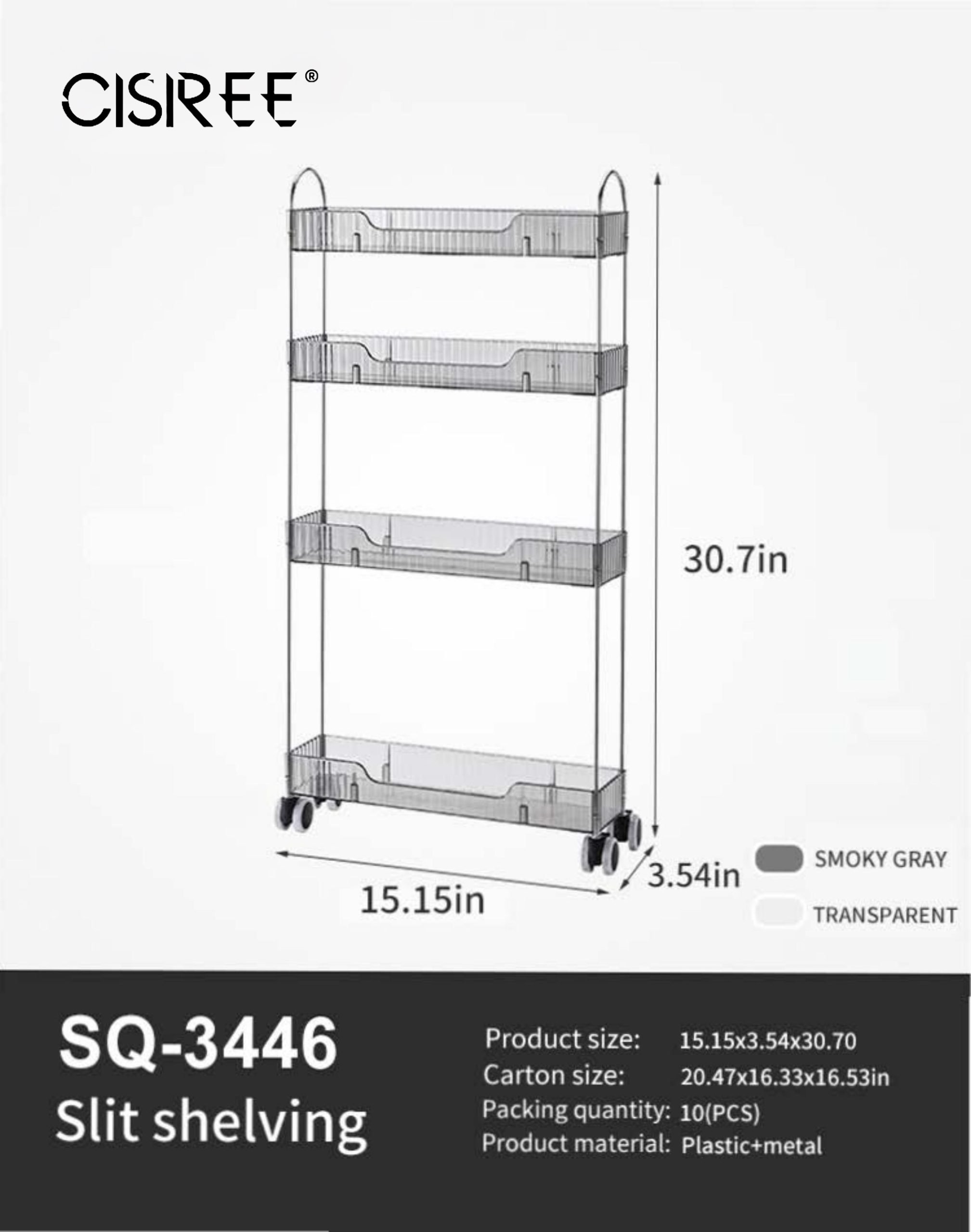 Slim Shelf with Wheels