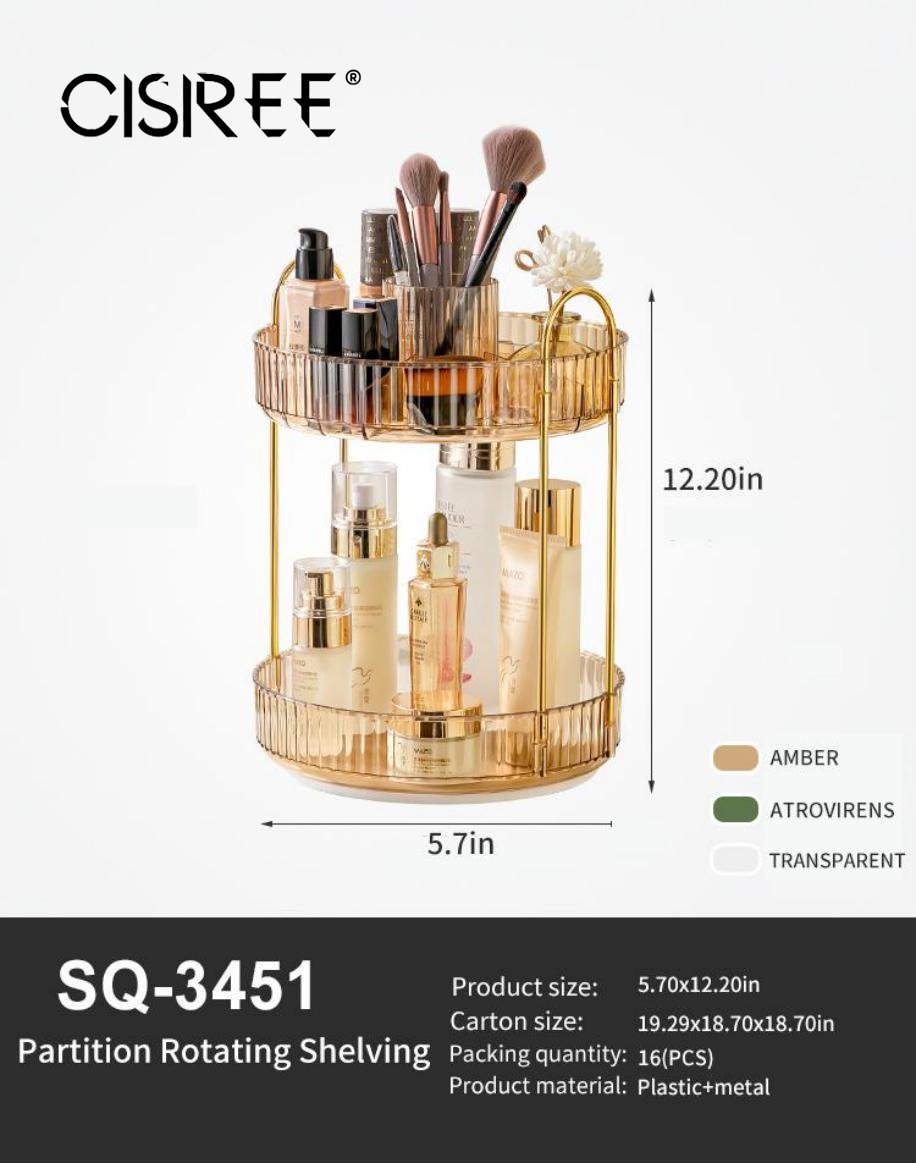 Rotating Makeup Organizer for Vanity