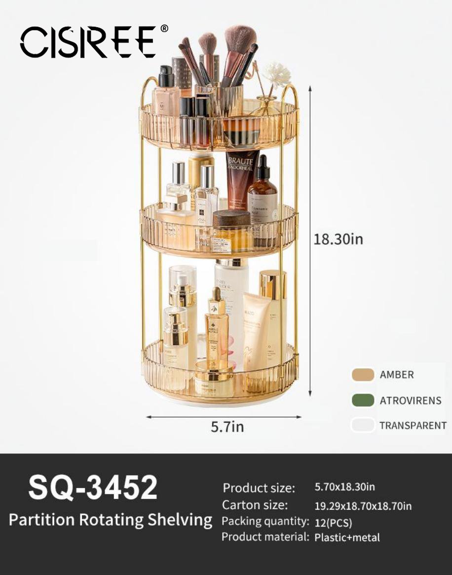 Rotating Makeup Organizer for Vanity