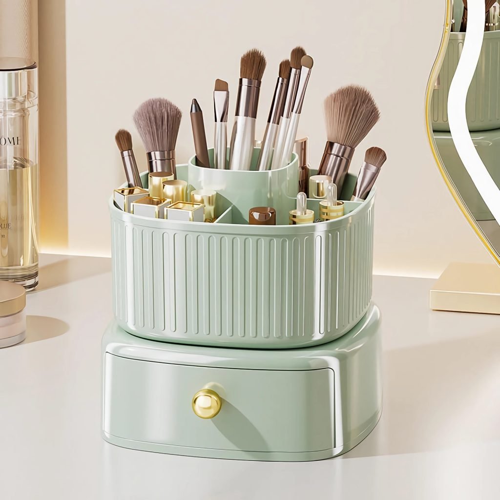 make-up brush organiser with drawer (5)